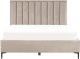Łóżko z pojemnikiem Welur SEZANNE 180 x 200 cm Beżowoszary 5