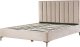 Łóżko z pojemnikiem Welur SEZANNE 180 x 200 cm Beżowoszary 6