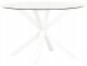 Stół ogrodowy MALETTO 120 cm 120 cm Szkło Biały 6
