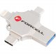 Pendrive ForCell F-Data Metal Quad 128GB USB 3.2 Gen 1 (USB A / USB C / Lightning / Micro USB) Srebrny 8