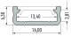 LED LABS Uchwyt do Profilu LED LUMINES D MINI Czarny Solidny 13-0052-00 1