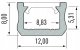 LUMINES Profil Aluminiowy do Taśm LED TYP X Slim INOX Anodowany 1M X1-I 3