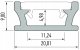 LED LABS Profil LED LUMINES Typ TERRA Srebrny Anodowany 1m 10-0154-10 7