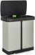 Kosz na śmieci z pedałem dwukomorowy 60 L ECOSORT Metal Jasnozielony 5