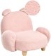 Toaletka dziecięca z taboretem Fotel dziecięcy Królik KANNA Boucle Pastelowy róż 1