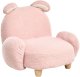 Toaletka dziecięca z taboretem Fotel dziecięcy Królik KANNA Boucle Pastelowy róż 4