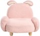 Toaletka dziecięca z taboretem Fotel dziecięcy Królik KANNA Boucle Pastelowy róż 5