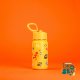 Brosky Pattern Stalowa butelka na wodę żółta 450ml 3