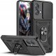 krainaGSM Etui do Motorola Moto G84 5G PANCERNE SLIDE RING CASE + SZKŁO 9H 1