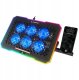 Podstawka chłodząca Rampage FREEZ pod laptop 9-17'' RGB 6 wentylatorów, czarna 1
