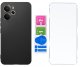 krainaGSM ZESTAW Etui do Realme 14 5G | Matowe Czarne Silikon Slim +SZKŁO 7