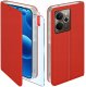 krainaGSM Etui z klapką do Realme 14 5G Zamykany Czerwony Futerał + Szkło 9H 1