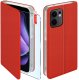 krainaGSM Etui z klapką do Oppo Reno 13 FS 5G| F 5G Zamykane Czerwone Futerał + Szkło 1