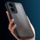 krainaGSM Etui do Motorola Moto G55 5G MATOWE WZMACNIANE CZARNE ZESTAW 2x SZKŁO 2