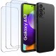 ZESTAW Etui do Samsung A52 5G Matowe Czarne Silikon Slim + 3 SZTUKI SZKŁO 1