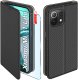 krainaGSM Etui z klapką do Xiaomi Mi 11 Lite 4G| 5G Zamykane Czarne Futerał +Szkło 9H 1