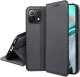 krainaGSM Etui z klapką do Xiaomi Mi 11 Lite 4G| 5G Zamykane Czarne Futerał +Szkło 9H 5