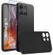krainaGSM Etui do Motorola G75 5G CASE Gumowe CZARNE Matowe Silikon Slim + SZKŁO 9H 1
