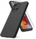 krainaGSM Etui do Motorola G75 5G CASE Gumowe CZARNE Matowe Silikon Slim + SZKŁO 9H 2