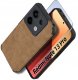 Etui do Xiaomi Redmi Note 13 Pro 4G silikonowe SKÓRZANE VINTAGE + Szkło 9H 1