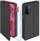 krainaGSM Etui z klapką do Oppo A54 5G | A74 5G Zamykane Czarne Futerał + Szkło 9H 1
