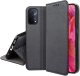krainaGSM Etui z klapką do Oppo A54 5G | A74 5G Zamykane Czarne Futerał + Szkło 9H 5