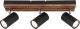Spotlight GLOBO KAYDEN, 3xGU10 max 3x25W metal/wood black color 8x12.5x41cm 2