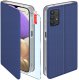krainaGSM Etui z klapką do Samsung Galaxy A32 5G Zamykane Granatowe Futerał +Szkło 9H 1