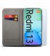 krainaGSM Etui do Xiaomi Redmi 13 4G SMART MAGNET CASE PORTFEL + SZKŁO OCHRONNE 9H 2