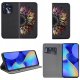 krainaGSM Etui do Tecno Spark 10 Pro MAGNET WZORY CASE PORTFEL + SZKŁO OCHRONNE 9H 2