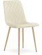 Krzesło aksamitne TURIN jasnobeżowe eleganckie do jadalni salonu x2 2