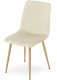 Krzesło aksamitne TURIN jasnobeżowe eleganckie do jadalni salonu x2 4
