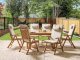 Zestaw ogrodowy dla 6 osób JAVA PREMIUM Drewno akacjowe Jasnobeżowy 2