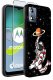 krainaGSM Etui do Motorola Moto E13 WZORY |SILIKONOWE MATT CASE + SZKŁO 9H 2