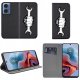 krainaGSM Etui do Motorola Moto G34 5G MAGNET WZORY CASE PORTFEL + SZKŁO 9H 2