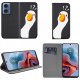 krainaGSM Etui do Motorola Moto G34 5G MAGNET WZORY CASE PORTFEL + SZKŁO 9H 2