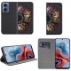 krainaGSM Etui do Motorola Moto G34 5G MAGNET WZORY CASE PORTFEL + SZKŁO 9H 2