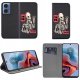 krainaGSM Etui do Motorola Moto G34 5G MAGNET WZORY CASE PORTFEL + SZKŁO 9H 2