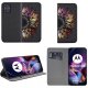 Etui Motorola Moto G54 5G|Power Edition MAGNET WZORY CASE PORTFEL +SZKŁO 9H 2