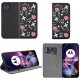 krainaGSM Etui Motorola Moto G54 5G|Power Edition MAGNET WZORY CASE PORTFEL +SZKŁO 9H 2
