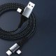Kabel USB Dudao USB-A + USB-C - USB-C + Lightning 1 m Czarny (6976625334797) 8