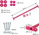Drążek Metalowy Różowy 90cm Uchwyt do podciągania 14