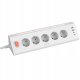 Listwa zasilająca PROOVE Listwa Przeciwprzepięciowa Zasilająca Przedłużacz 5xac 2x Usb 2x Usb-c 1,6m / Psps25002202 / Prism Socket Power Strip 8