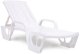 2 Leżaki Ogrodowe Keter FLORIDA białe z Poduszkami Bazkar MADERA S-19 Regulowane 4 Pozycje Sztaplowane 6