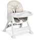 Krzesełko do karmienia ze stolikiem + śliniaczek Milo Ricokids szary 3