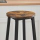 Leobert Taboret barowy - rustykalny / nogi czarne 4