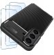 krainaGSM ZESTAW Etui do Samsung S25 FE Pancerne Carbon CASE + 3 SZTUKI SZKŁO 1