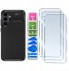 krainaGSM ZESTAW Etui do Samsung S25 FE Pancerne Carbon CASE + 3 SZTUKI SZKŁO 5
