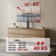 Maclean Uniwersalny stojak do TV Maclean, na szafkę RTV, podstawka, max.  40kg, max. VESA 400x400, regulacja wysokości i kąta, dla TV 32 8