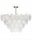 Lampa wisząca Beliani Żyrandol TEMASH Szkło Mosiężny 2